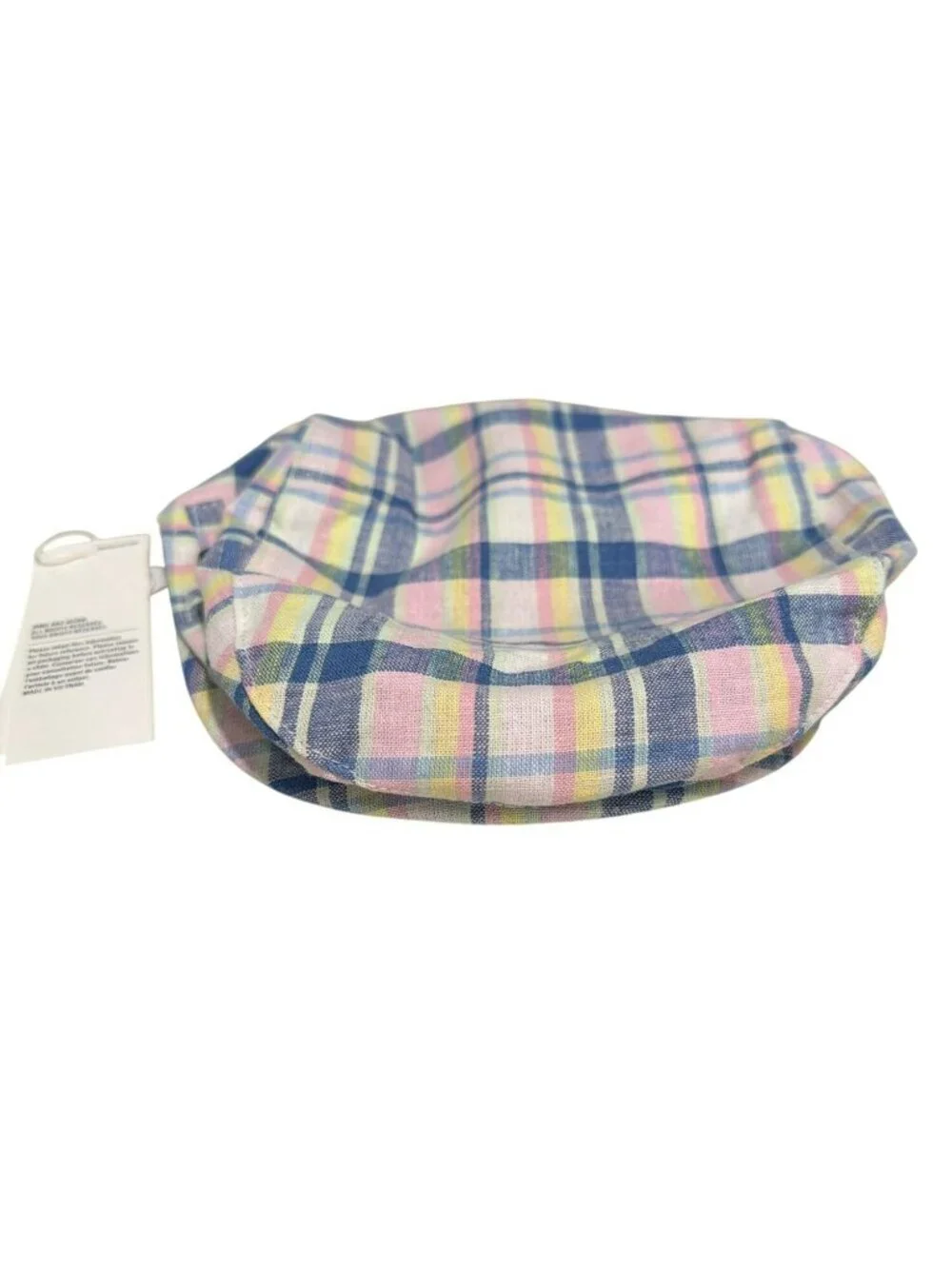 Janie and Jack Newsboy Plaid Baby Hat 12-24 Months New